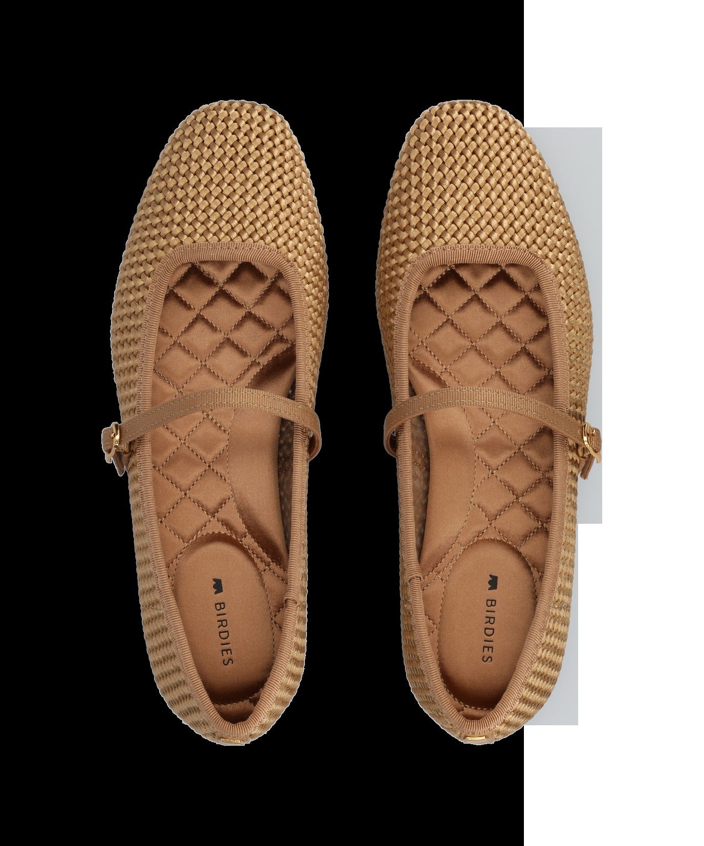 The Hummingbird Mary Jane - Gold Woven Satin