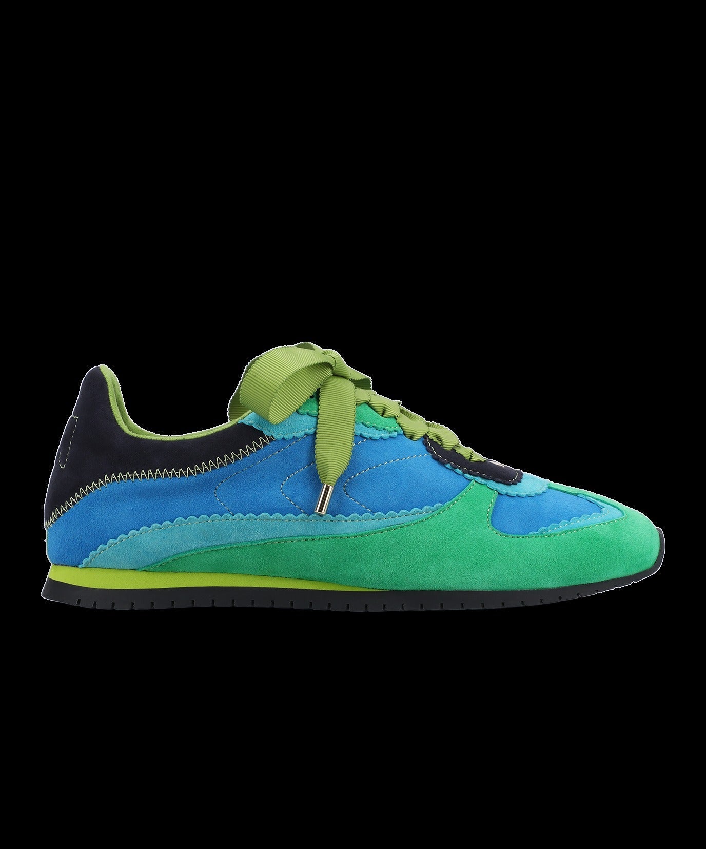 The Speedbird - Multi Cyan Suede