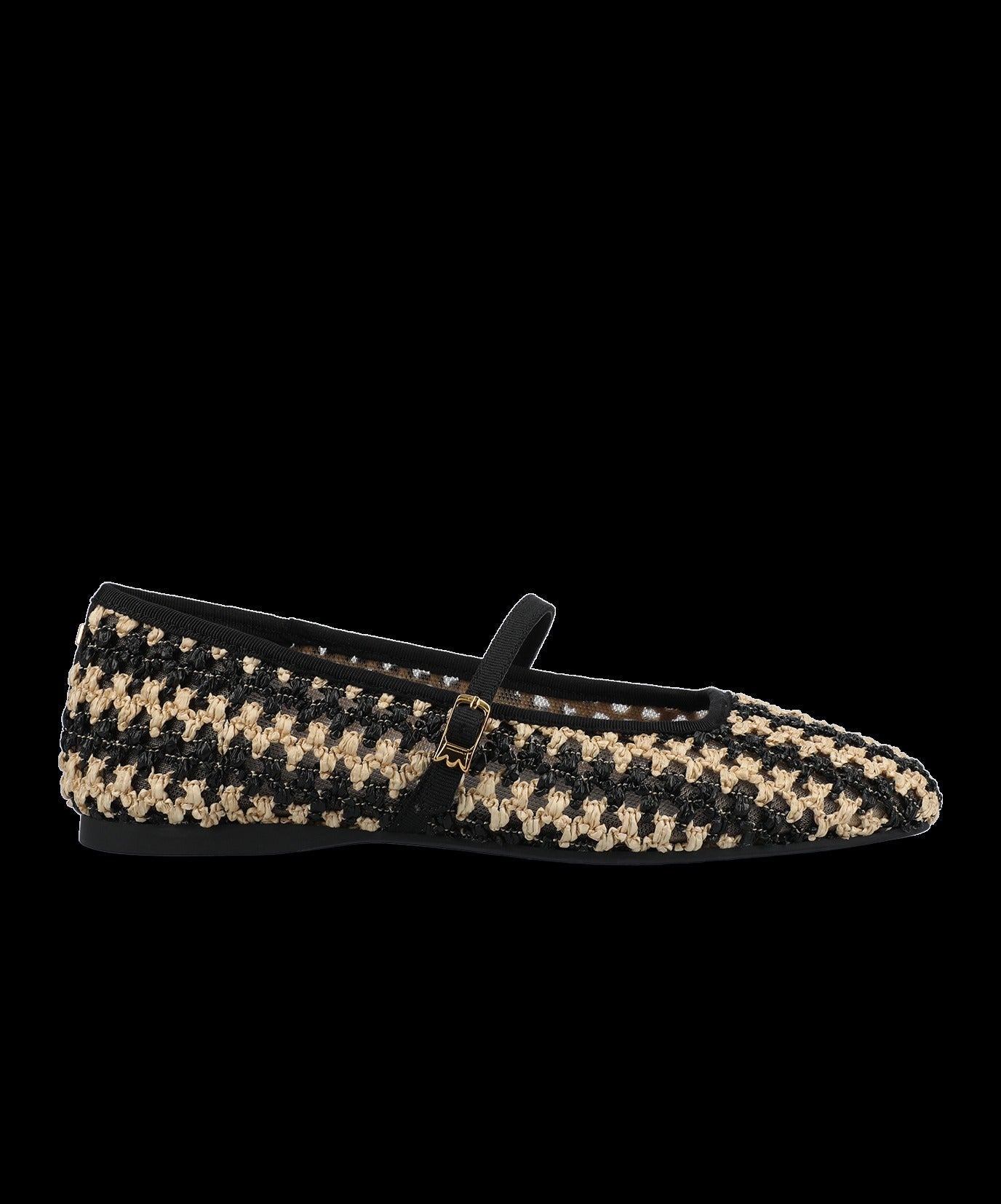 The Hummingbird Mary Jane - Black/Natural Openweave