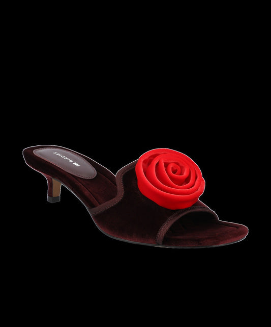 The Kiwi Kitten Flower - Burgundy Velvet