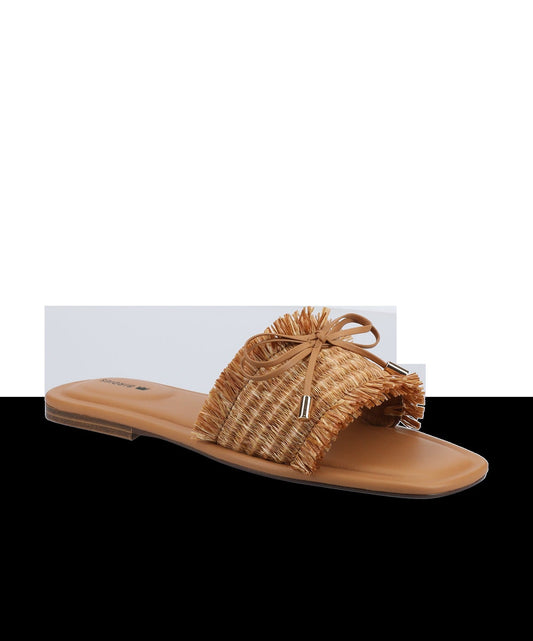 The Kiwi Bow - Tan Raffia