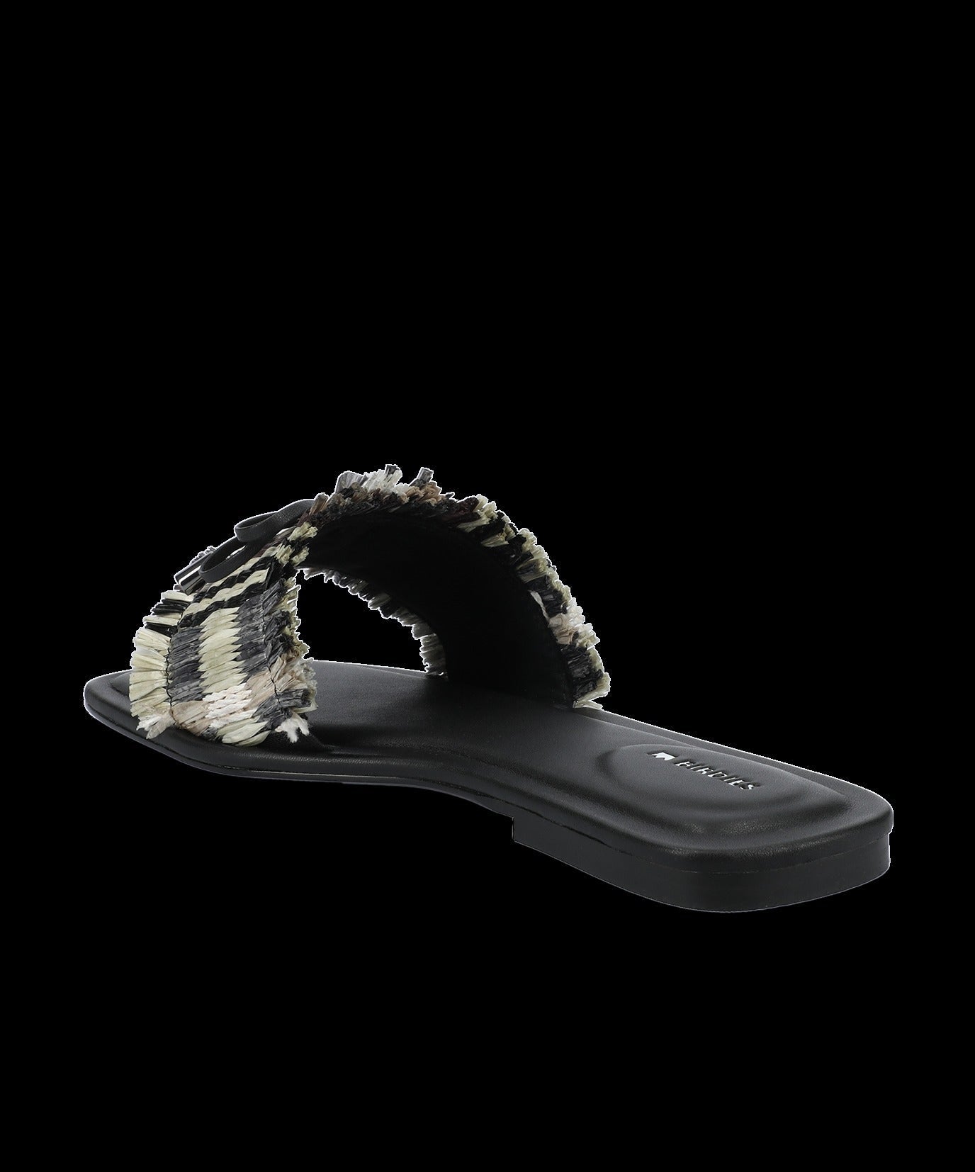 The Kiwi Bow - Black Multi Raffia