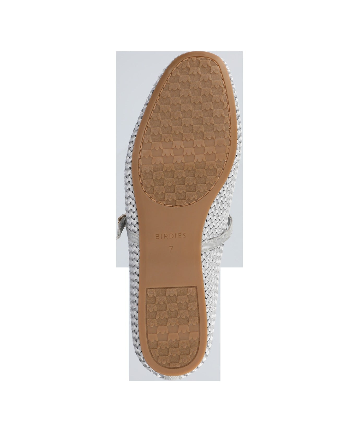 The Hummingbird Mary Jane - Silver Woven Satin