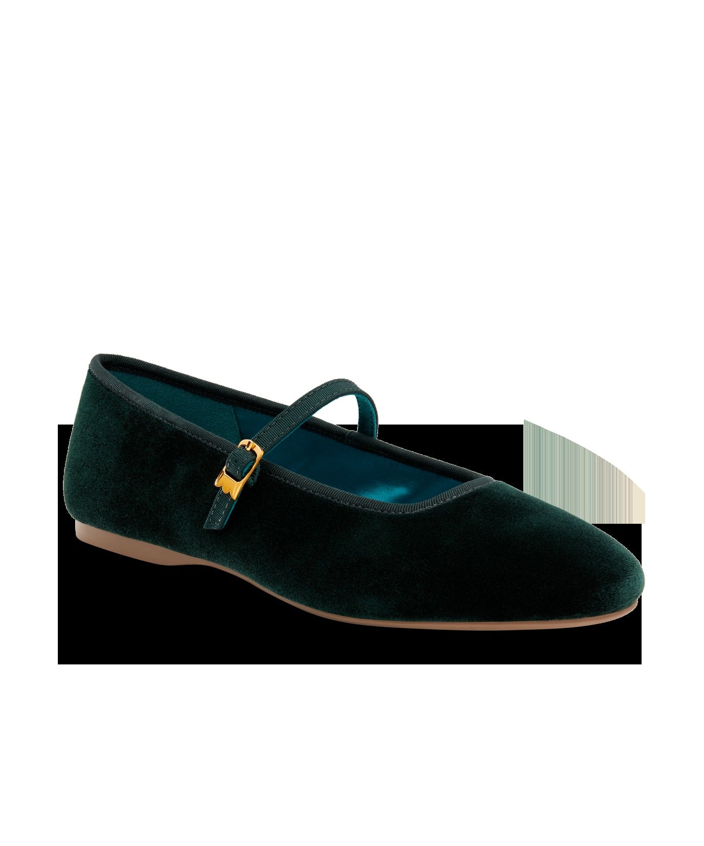 The Hummingbird Mary Jane - Dark Green Velvet