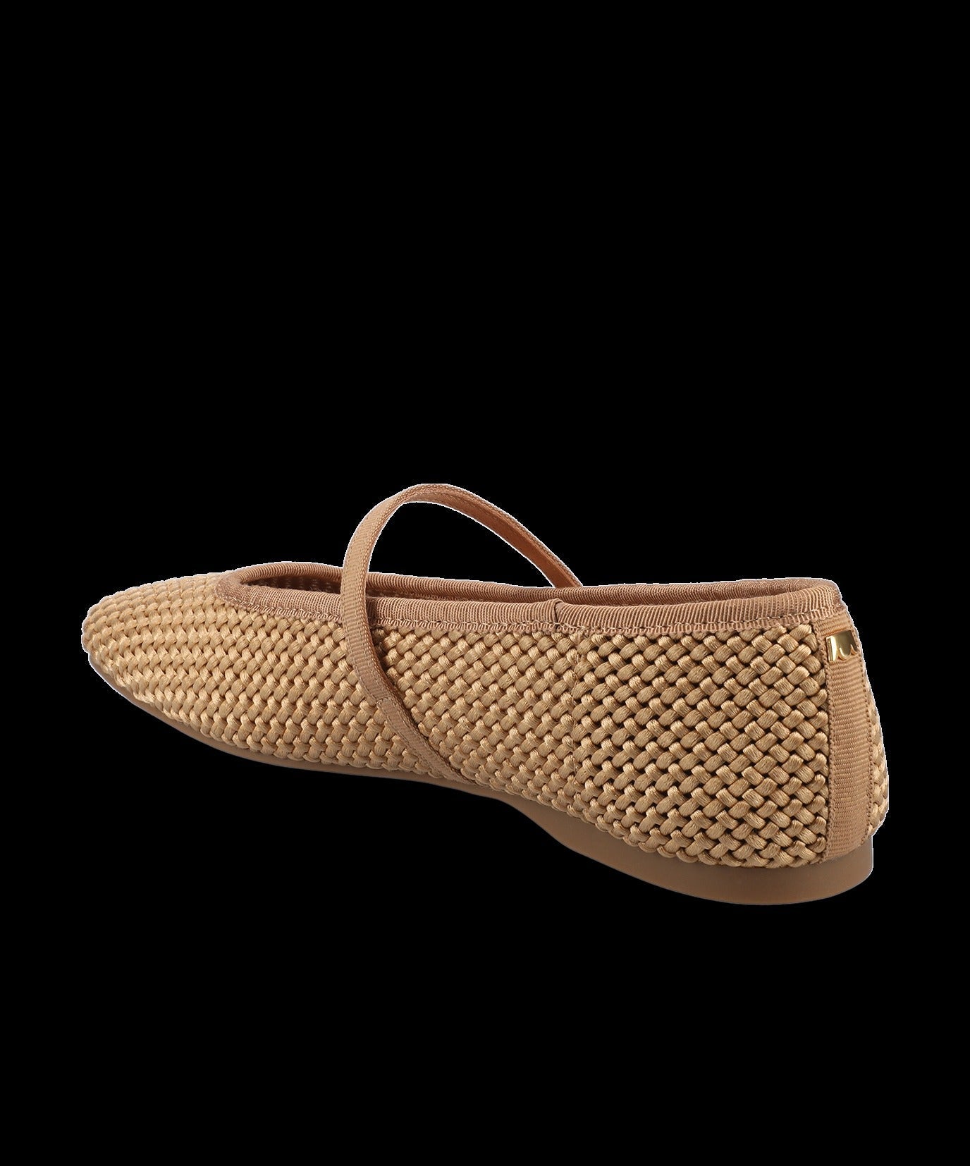 The Hummingbird Mary Jane - Gold Woven Satin