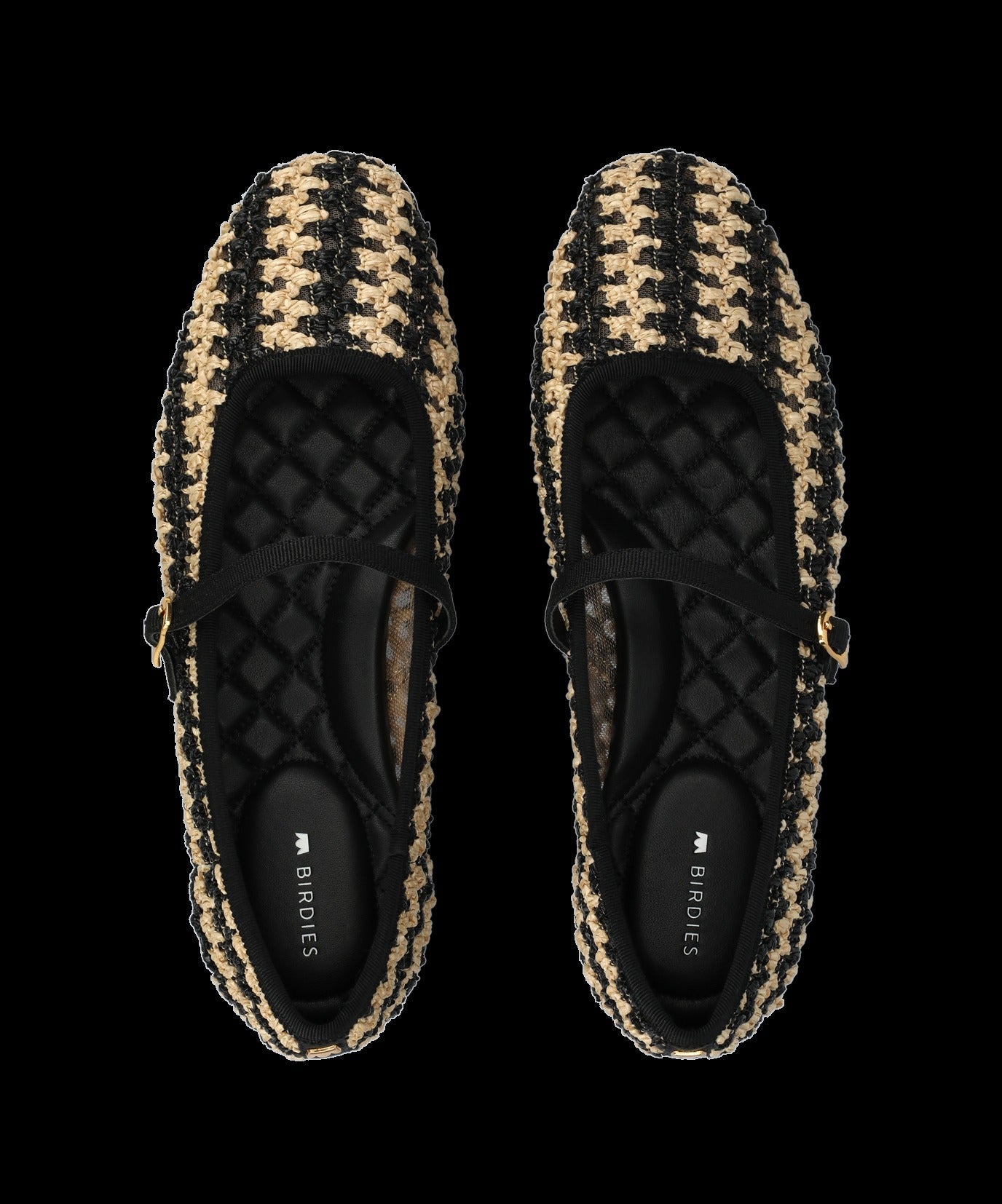 The Hummingbird Mary Jane - Black/Natural Openweave
