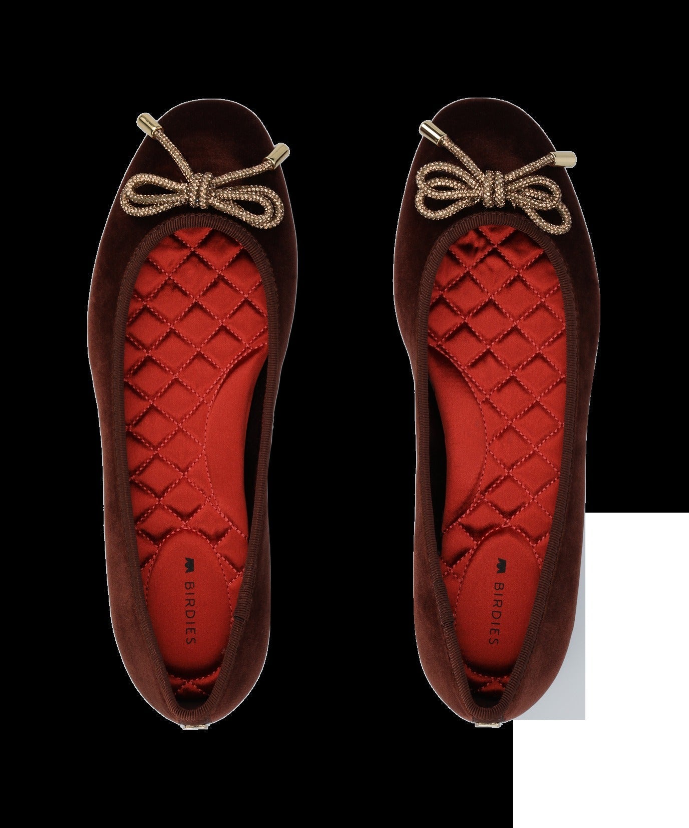 The Hummingbird - Brandy Velvet Jeweled Bow