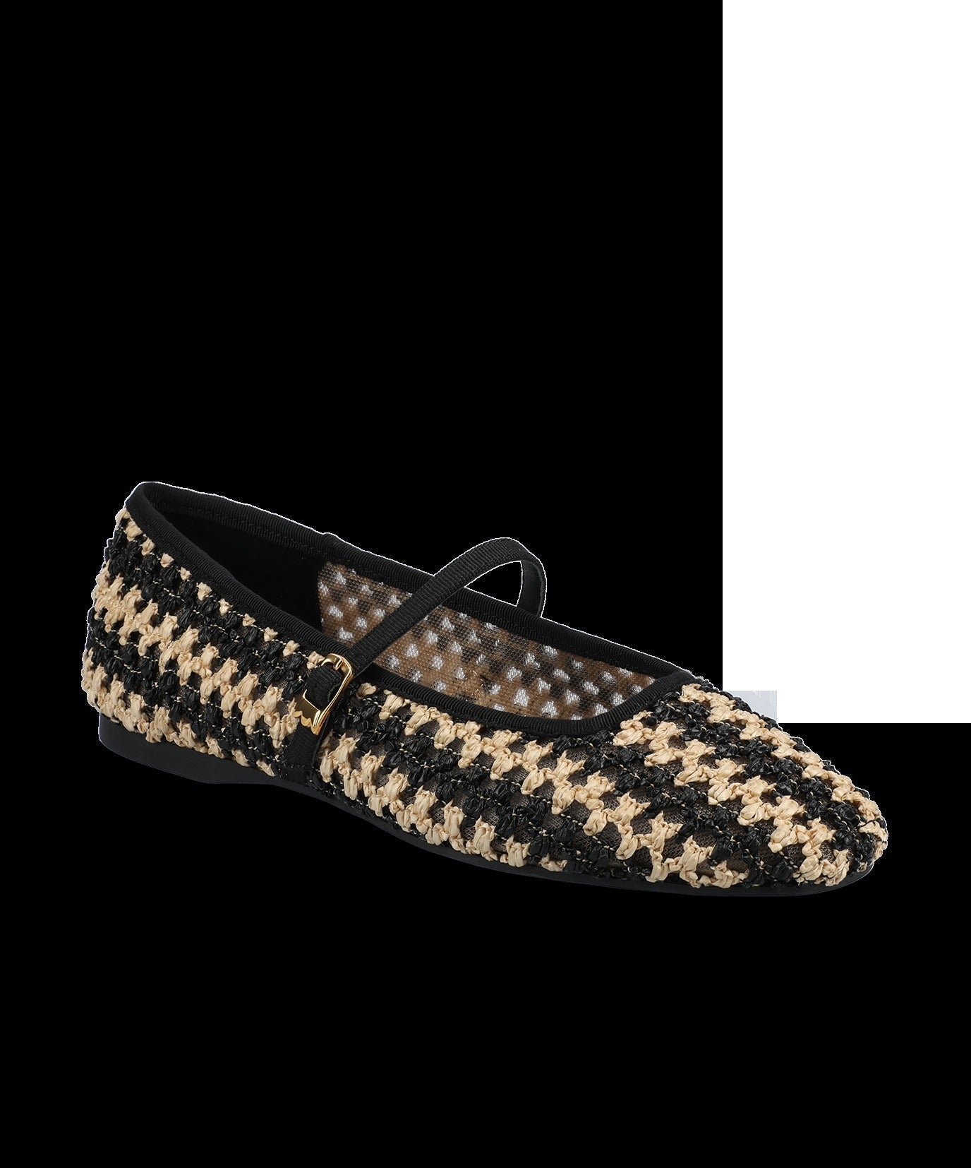 The Hummingbird Mary Jane - Black/Natural Openweave