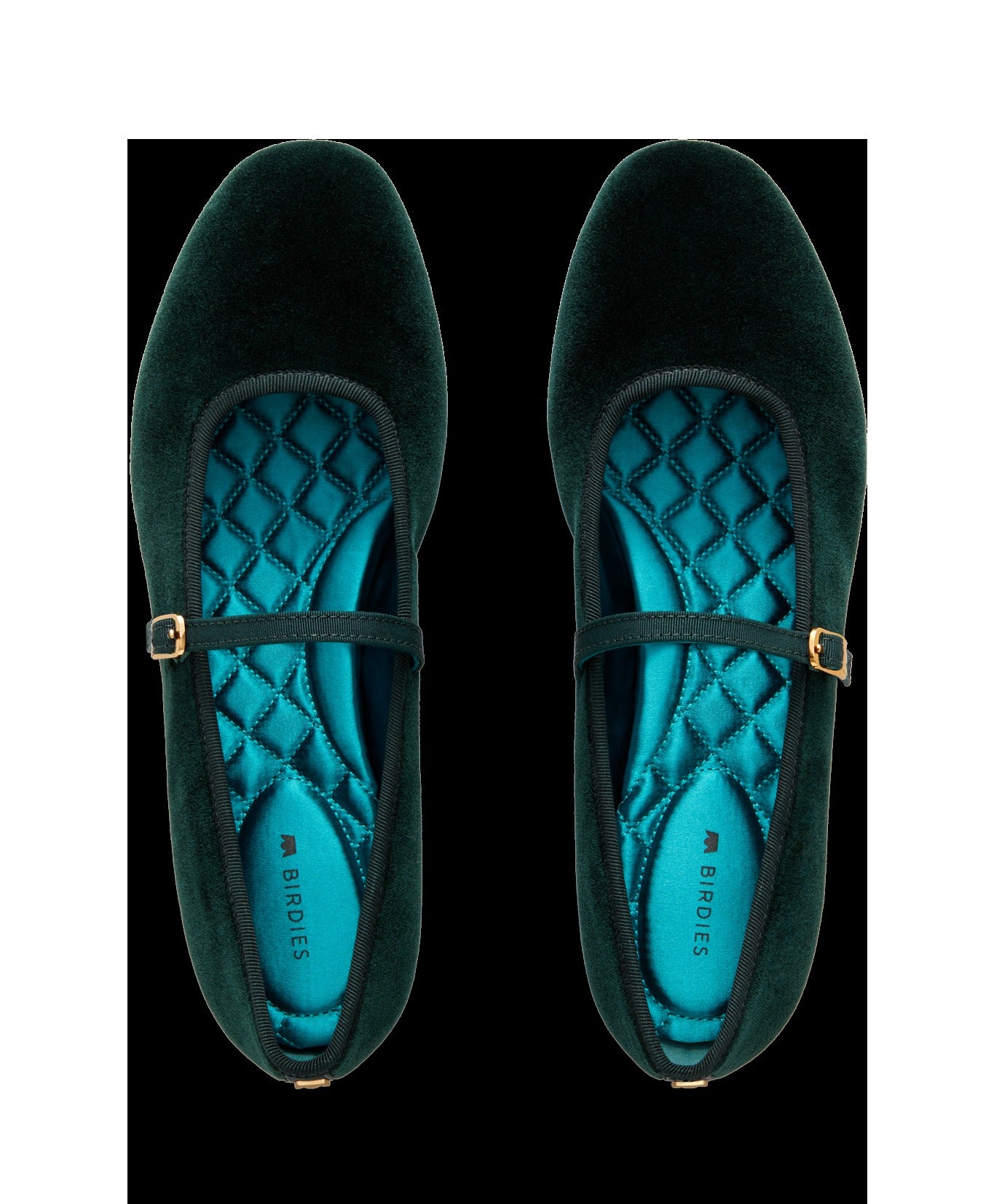 The Hummingbird Mary Jane - Dark Green Velvet