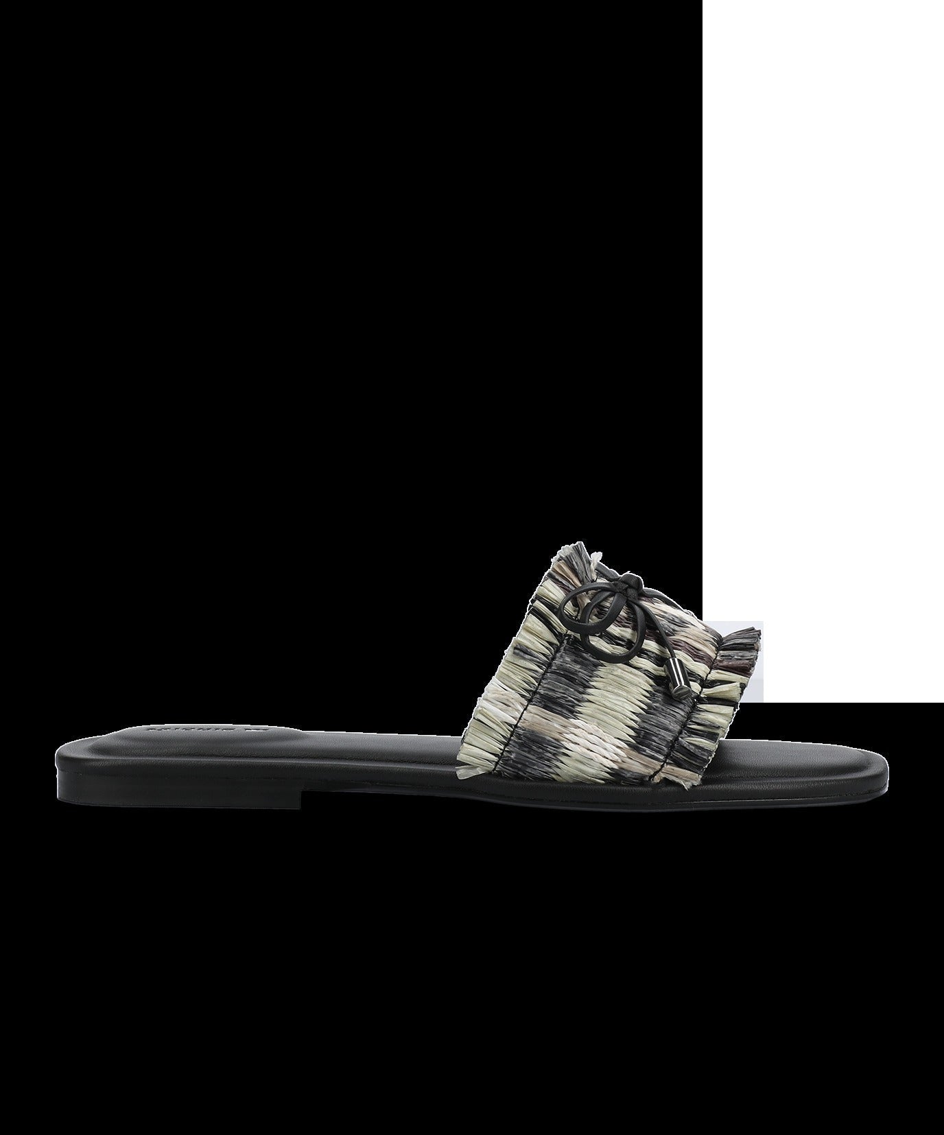 The Kiwi Bow - Black Multi Raffia