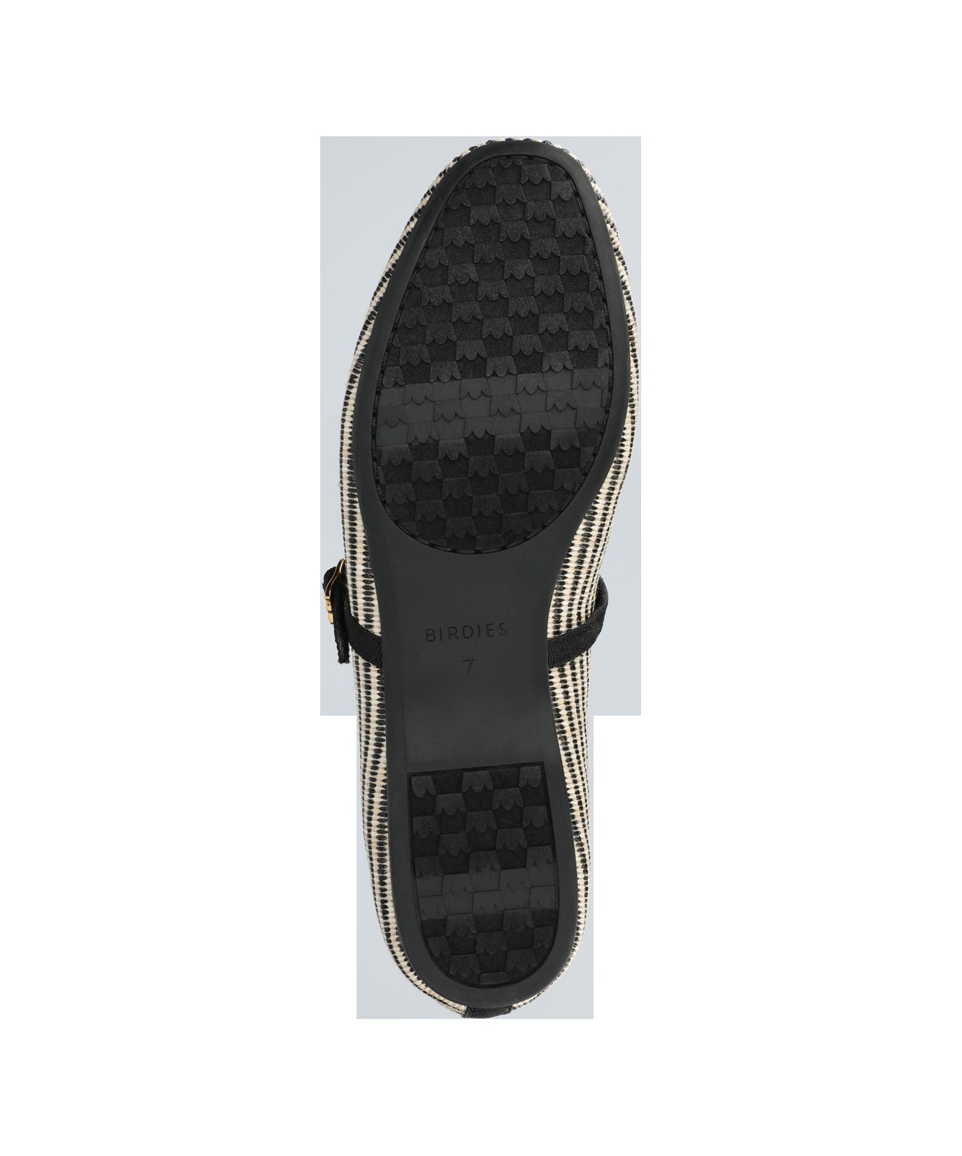 The Hummingbird Mary Jane - Black/Off White Two Tone Raffia