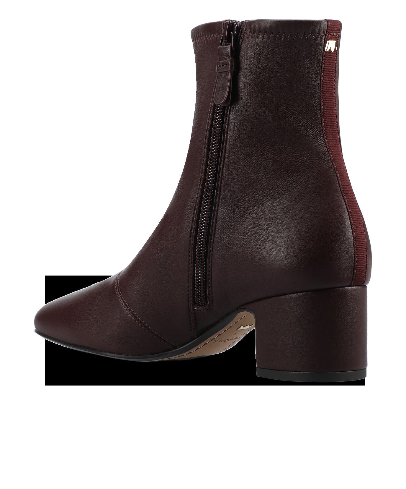 The Starling 50 Bootie - Burgundy Stretch Leather