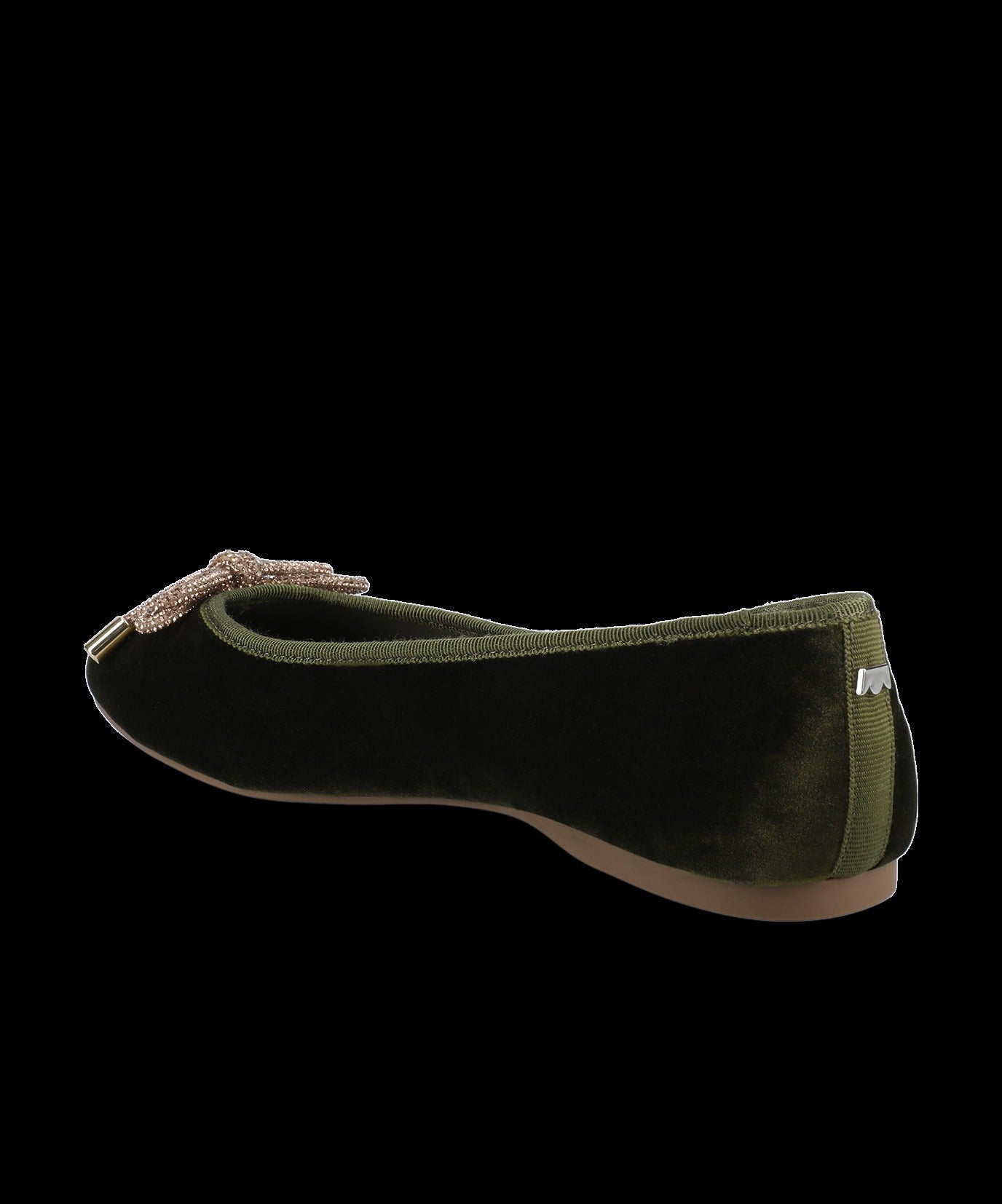 The Hummingbird - Evergreen Velvet Jeweled Bow