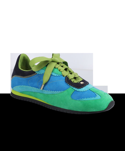 The Speedbird - Multi Cyan Suede