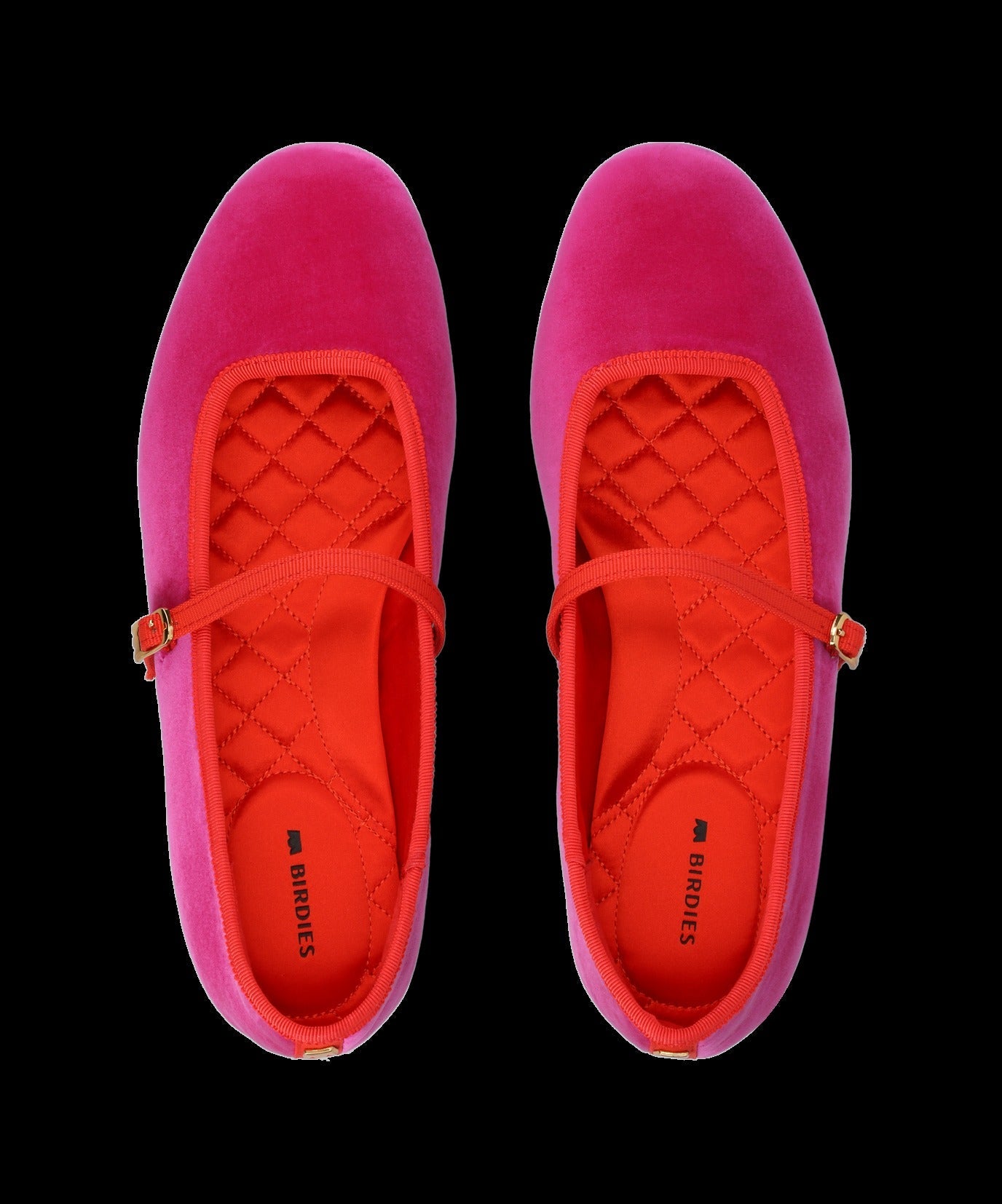 The Hummingbird Mary Jane - Hot Pink Velvet