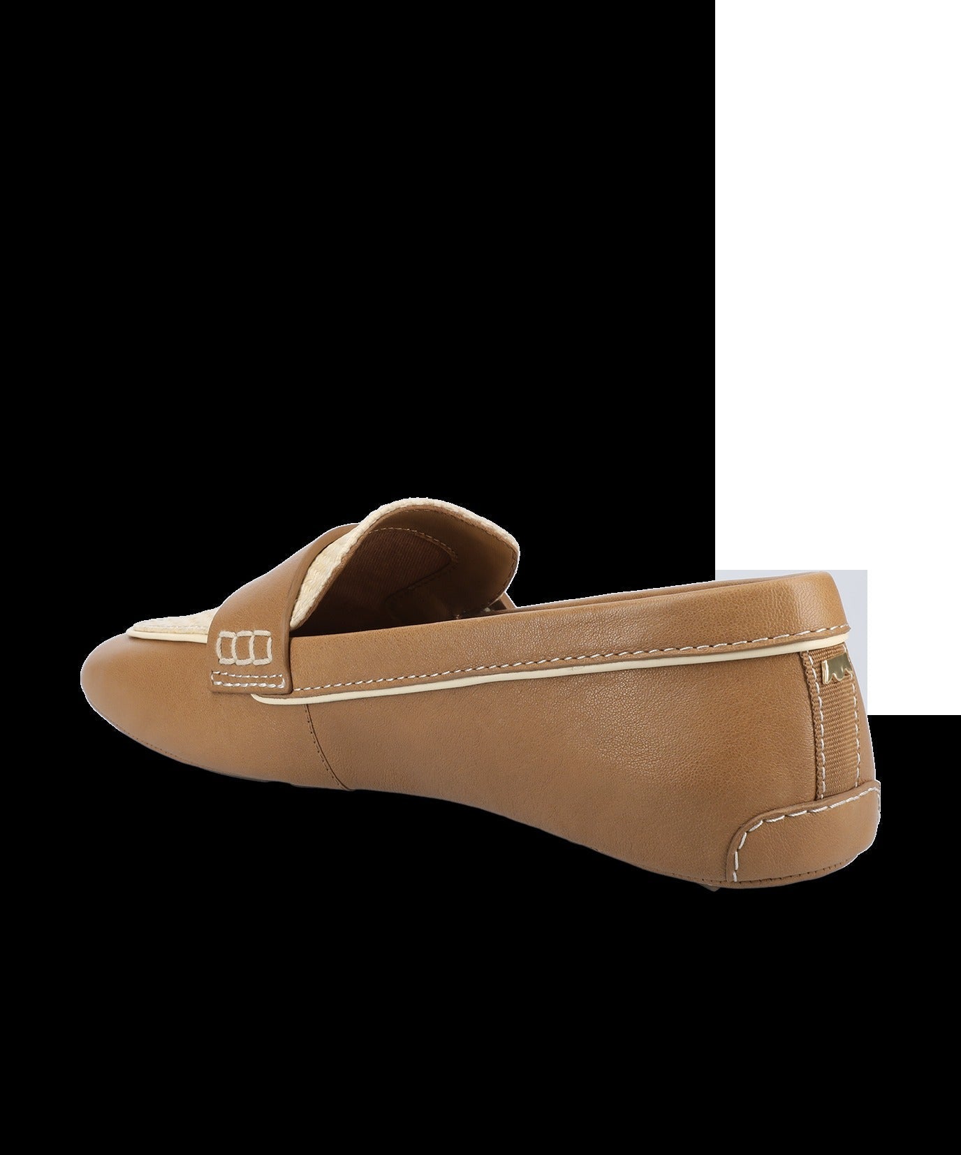 The Vesper Driver - Cappuccino Leather Raffia