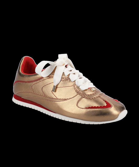 The Speedbird - Vintage Gold Metal Leather