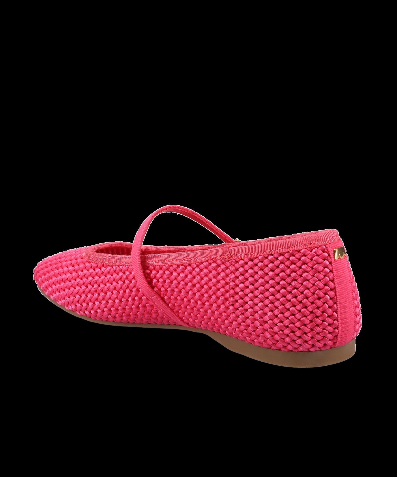 The Hummingbird Mary Jane - Hot Pink Woven Satin