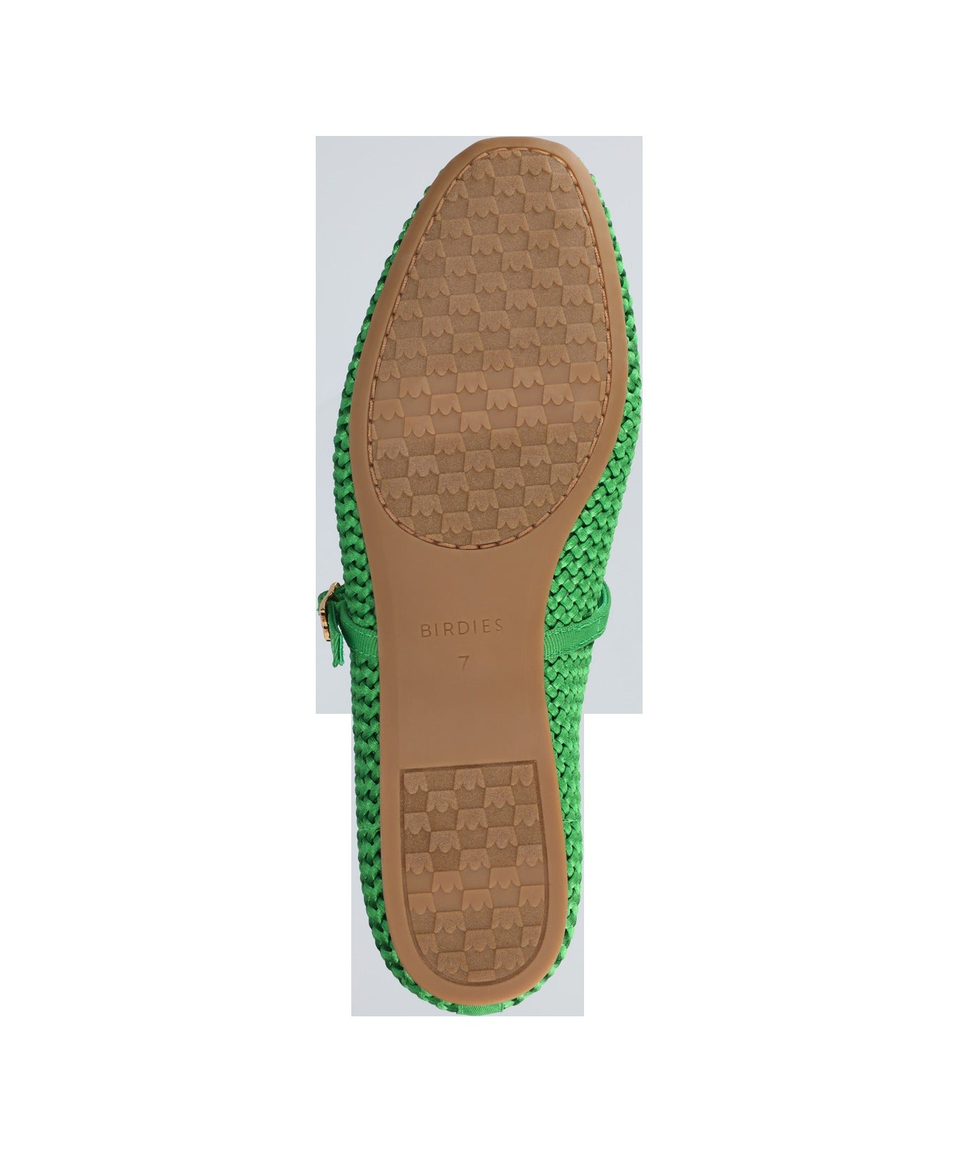 The Hummingbird Mary Jane - Kelly Green Woven Satin