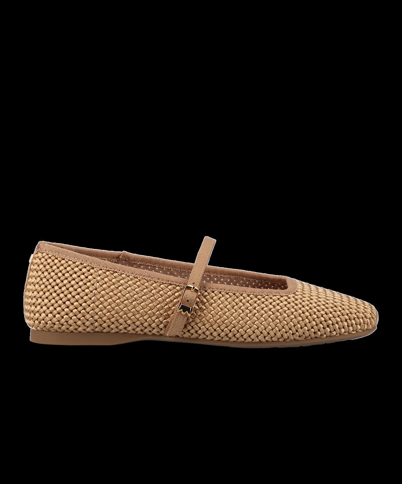 The Hummingbird Mary Jane - Gold Woven Satin