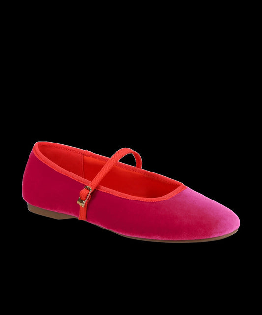 The Hummingbird Mary Jane - Hot Pink Velvet