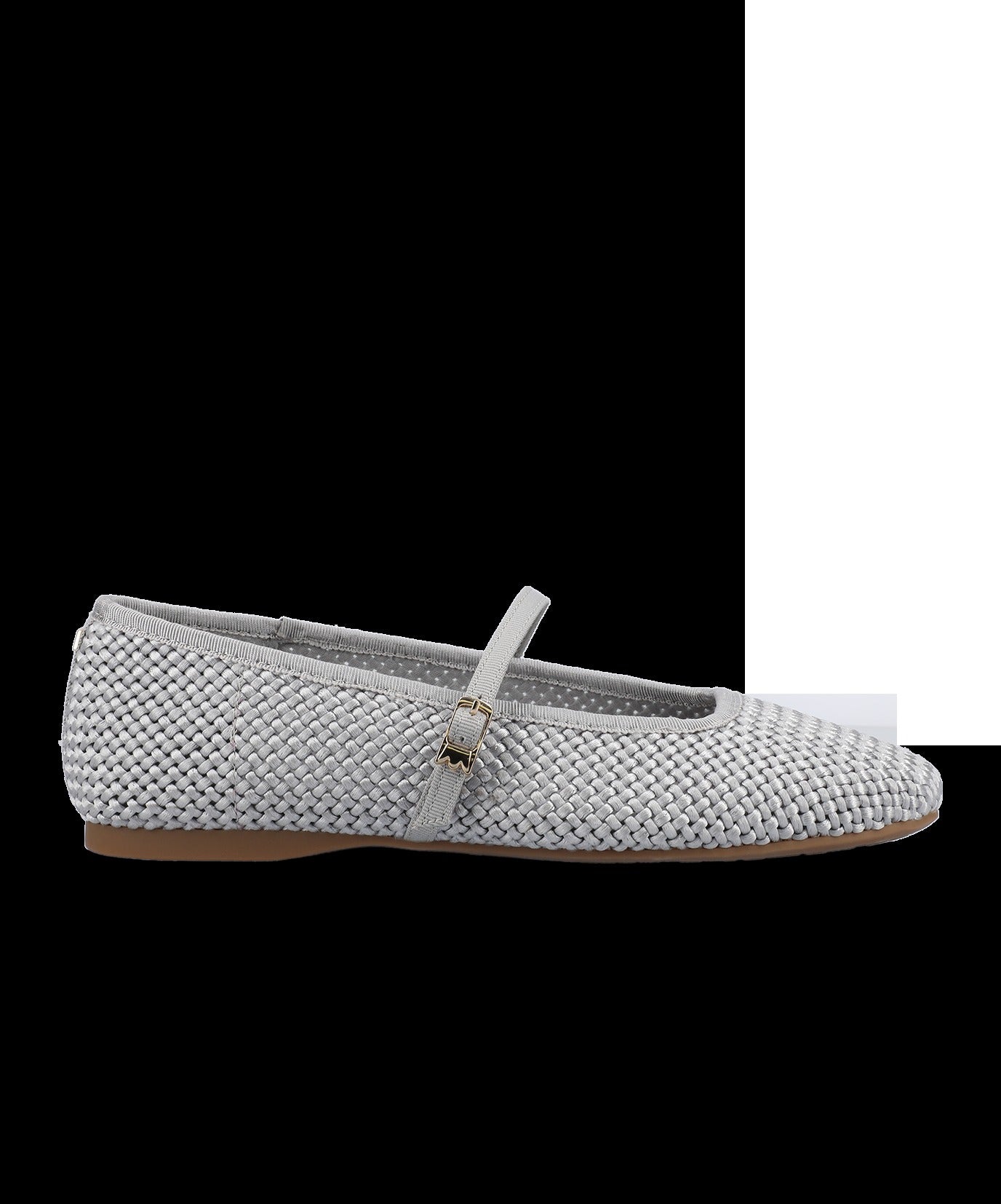 The Hummingbird Mary Jane - Silver Woven Satin
