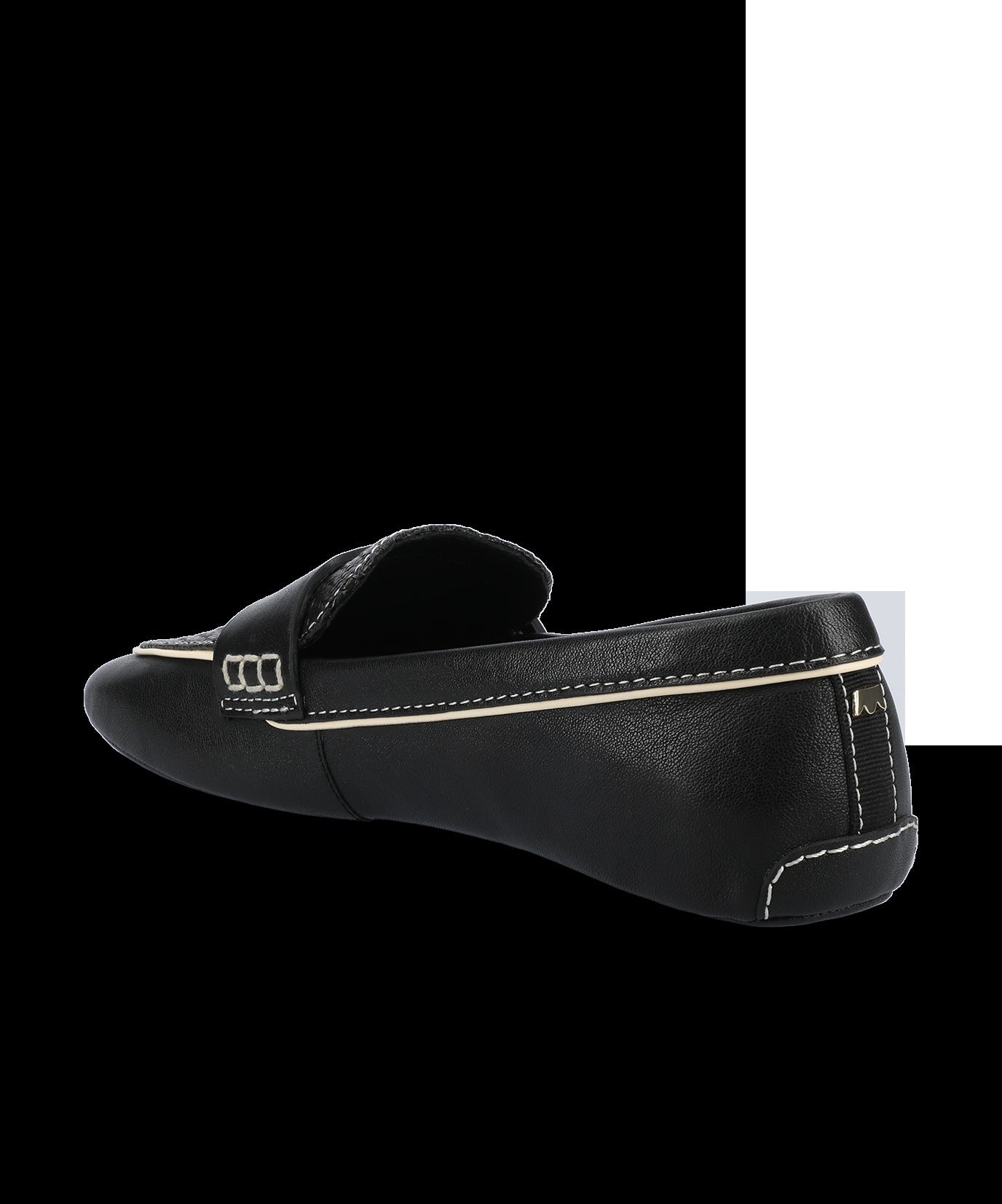 The Vesper Driver - Black Leather Raffia
