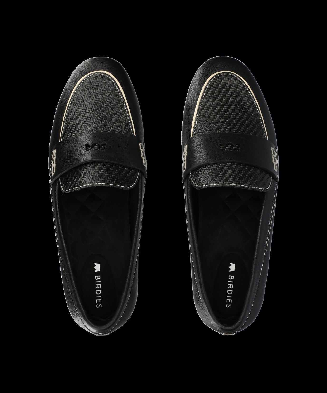 The Vesper Driver - Black Leather Raffia
